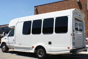exterior view of a Toledo limo bus