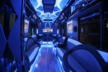 ample party bus lounge