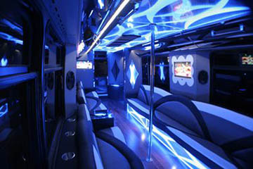30 passenger party bus neon lounge