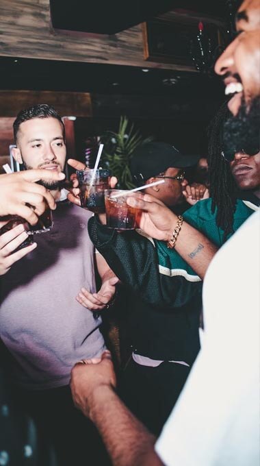 celebration in a gentlemen's club