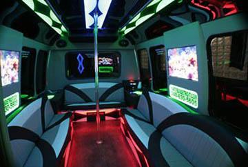 interior of a party bus