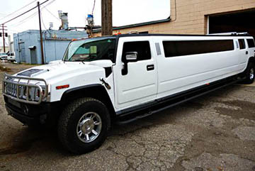 hummer limousine exterior view in Delta, Ohio