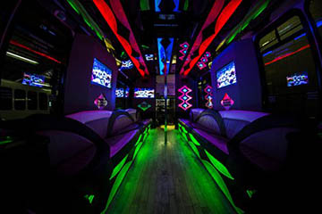 interior of a party bus 