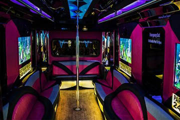 Interior of a party bus