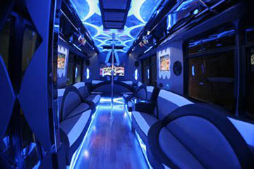 30 passenger party bus interior