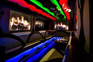 large party bus lounge