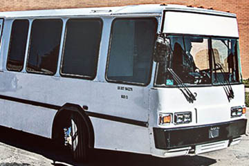 Luxurious party bus exterior view in Toledo