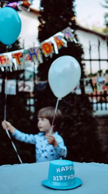 child on his birthday